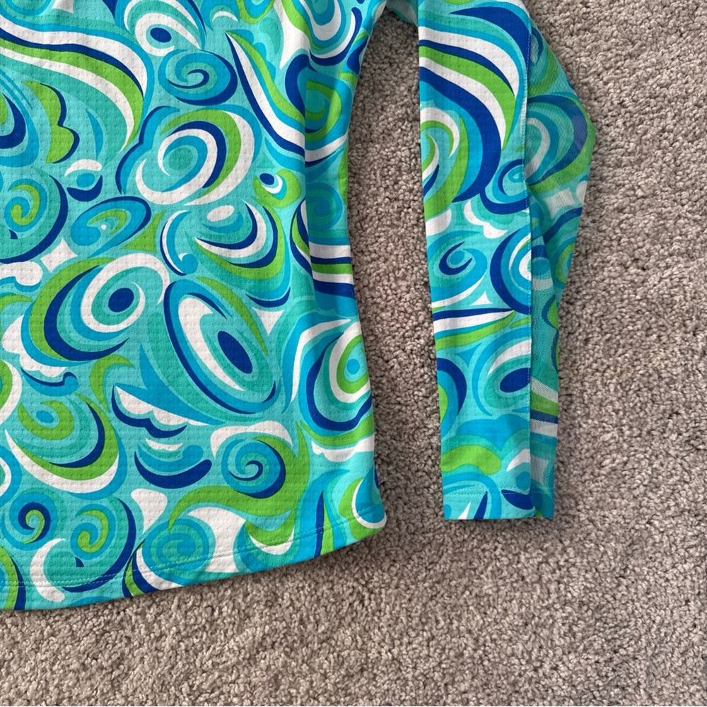 IBKUL UPF 50+ Protection Longsleeve Half Zip Top XS Beach Vacation Workout - Picture 14 of 14